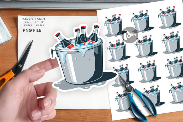 Ice Bucket Sticker Sublimation artnoy 