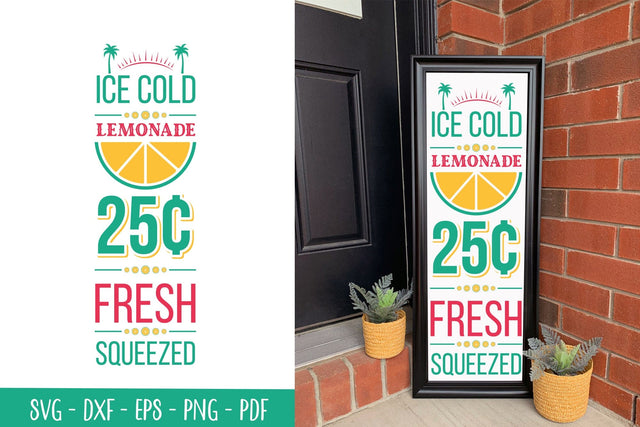 Ice Cold Lemonade, Summer Porch Sign SVG SVG CraftLabSVG 