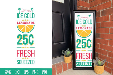 Ice Cold Lemonade, Summer Porch Sign SVG SVG CraftLabSVG 