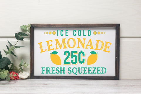 Ice Cold Lemonade, Summer Sign SVG SVG CraftLabSVG 