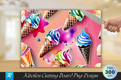 Ice Cream Cones Cutting Board Sublimation Regulrcrative 