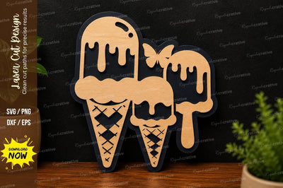 Ice Cream Design laser cut svg File SVG Regulrcrative 