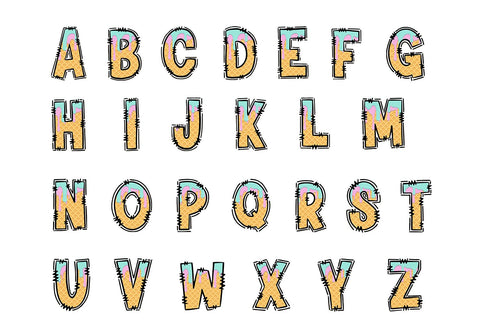 Ice Cream Drip Alphabet PNG, Waffle Cone Font Sublimation BijouBay 