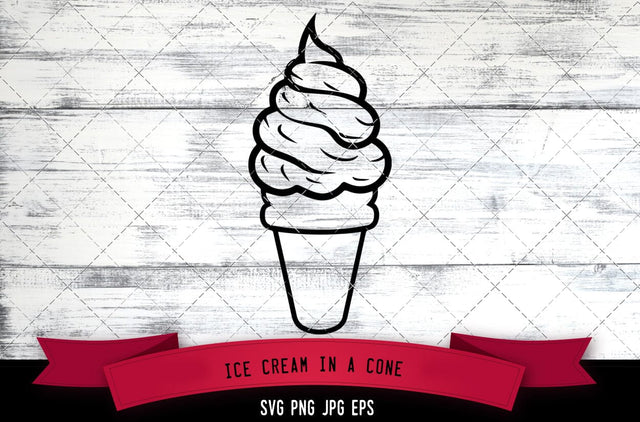 Ice cream in a Cone SVG, Icecream SVG SVG Loveleen Kaur 
