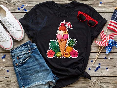 Ice Cream Sundae T-Shirt PNG, Waffle Cone, Caramel Scoop, Pink Ice Cream, Dripping Design, Skinny Tumbler, Sublimation PNG Sublimation ToriDesigns 