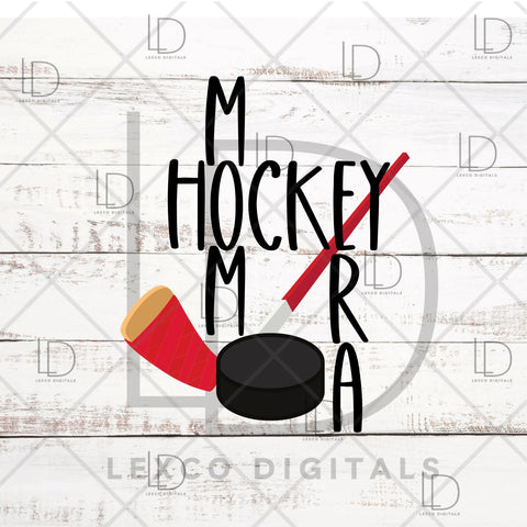 Ice Hockey Mom Era Love Stick PNG SVG Instant Download Easy Cricut Cut File Sublimation Image Tumbler Hoodie Crew Neck Car Decal Shirt SVG Lexco Digitals 