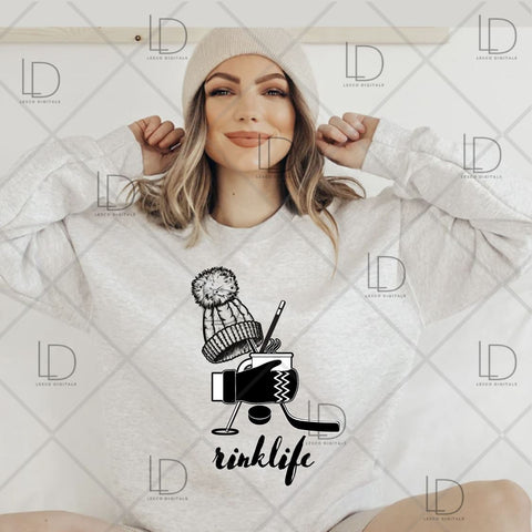 Ice Hockey Ringette Mom Love RinkLife Must Haves Beanie, Coffee, Mittens, Tumbler PNG Only Instant Download Easy Sublimation Image Tumbler Hoodie Crew Neck Car Decal Shirt Sublimation Lexco Digitals 