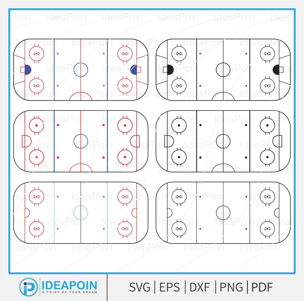 Ice Hockey Rink SVG, Hockey Clip Art, Ice Hockey Rink Cut File, Ice ...