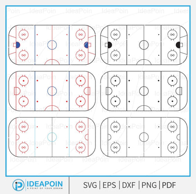 Ice Hockey Rink SVG, Hockey Clip Art, Ice Hockey Rink Cut File, Ice Hockey PNG, Ice Hockey SVG SVG Dinvect 