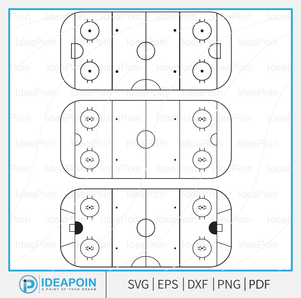 Ice Hockey Rink SVG, Hockey Clip Art, Ice Hockey Rink Cut File, Ice ...