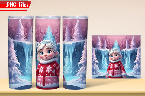 Ice Princess Tumbler Wrap PNG Files Sublimation zafrans studio 