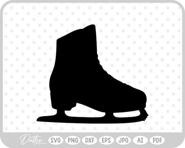 Ice Skate Figure Skates SVG DottieDigitals 