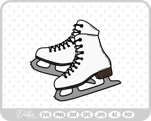 Ice Skate Figure Skates SVG DottieDigitals 