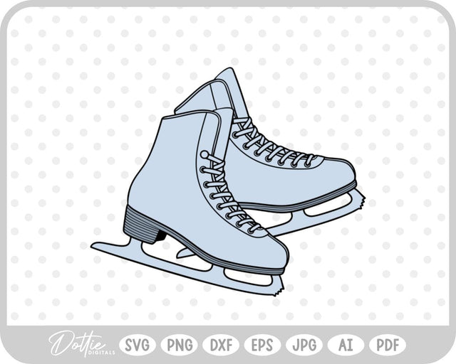 Ice Skate Figure Skates SVG DottieDigitals 