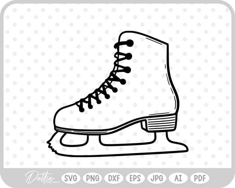 Ice Skate Figure Skates SVG DottieDigitals 