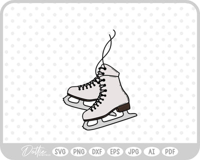 Ice Skate Figure Skates SVG DottieDigitals 