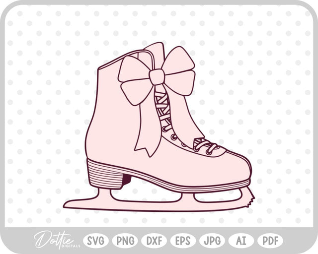Ice Skate Figure Skates SVG DottieDigitals 
