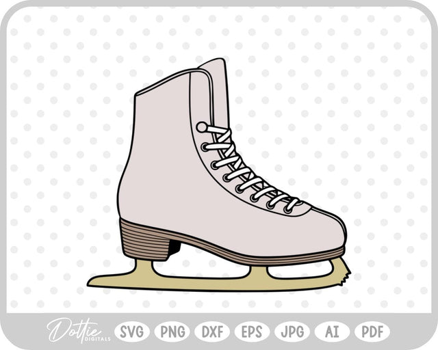 Ice Skate Figure Skates SVG DottieDigitals 