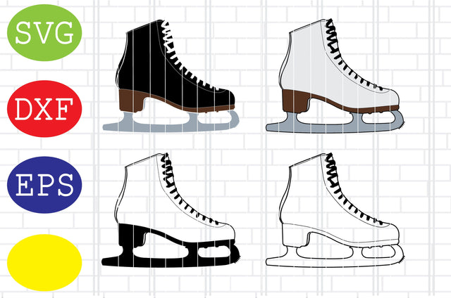Ice Skating Boots Svg, Figure Skating Svg, Ice Skating Svg, Winter Sport Svg, Jpg, Eps, Dxf Files SVG DigitalSvgFiles 
