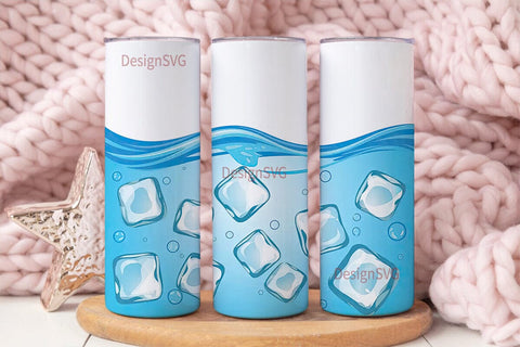 Ice Water Tumbler Wrap Sublimation DesignSVG 