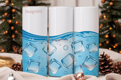 Ice Water Tumbler Wrap Sublimation DesignSVG 