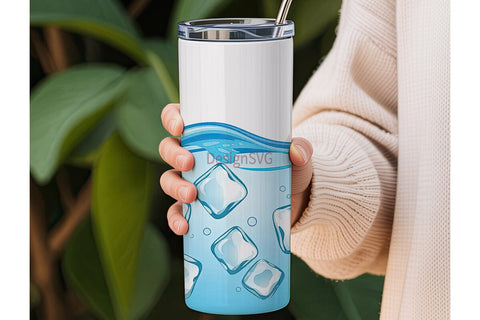 Ice Water Tumbler Wrap Sublimation DesignSVG 
