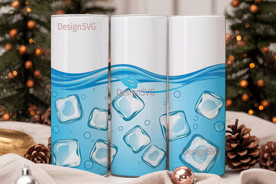 Ice Water Tumbler Wrap Sublimation DesignSVG 