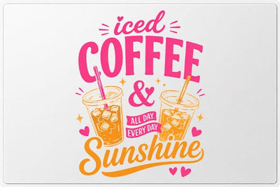 Iced Coffee and Sunshine PNG | Coffee Lover Sublimation Design SVG BillahCrafts 