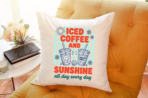 Iced Coffee Summer Vibes PNG Sublimation designartist 