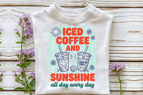 Iced Coffee Summer Vibes PNG Sublimation designartist 