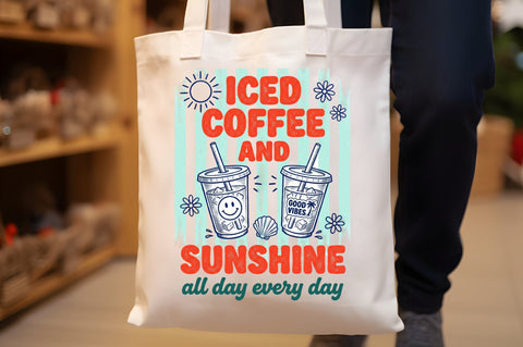 Iced Coffee Summer Vibes PNG Sublimation designartist 