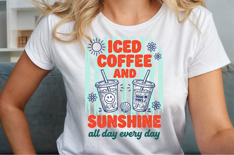 Iced Coffee Summer Vibes PNG Sublimation designartist 