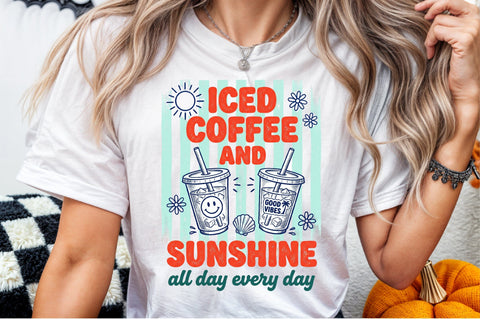 Iced Coffee Summer Vibes PNG Sublimation designartist 