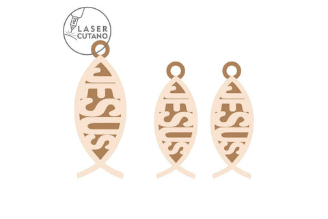 ICHTHYS Multilayer Template, Crafting Jewelry, Laser Cut File SVG LaserCutano 