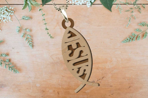 ICHTHYS Multilayer Template, Crafting Jewelry, Laser Cut File SVG LaserCutano 