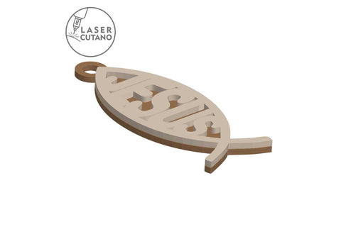 ICHTHYS Multilayer Template, Crafting Jewelry, Laser Cut File SVG LaserCutano 