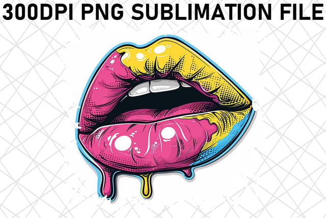 Iconic Lips Sublimation - Beauty in Pixels Sublimation afrosvg 