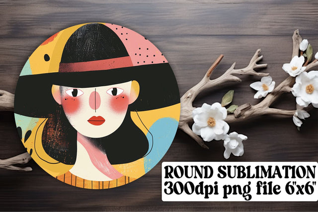 Iconic Woman Portrait Ornament Design - Sublimation Keychain Sublimation afrosvg 