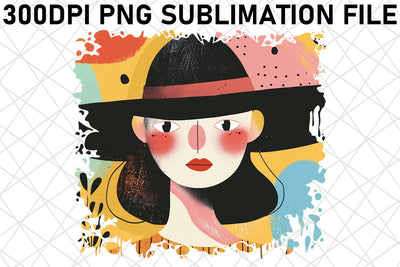 Iconic Woman Portrait PNG Design - Sublimation Sublimation afrosvg 