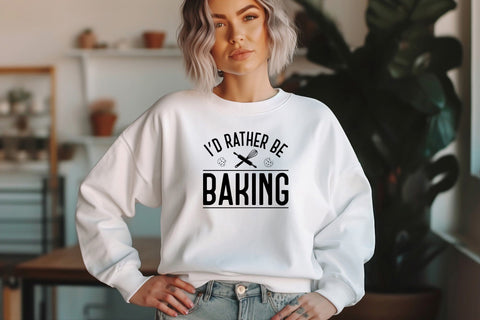 I'd Rather Be Baking Svg Png FIles, Funny Baking Svg, Great British Bake Off Svg, Baking Clip Art, Svg Files for Cricut Silhouette SVG DesignDestine 