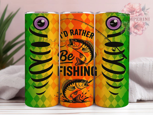 I'd Rather Be Fishing Funny Tumbler, I'd Rather Be Fishing Wrap, 20Oz Tumbler PNG, Fishing Lover Gift, Sublimation Fishing Design, Outdoor Hobby Tumbler Sublimation Li Zamperini 