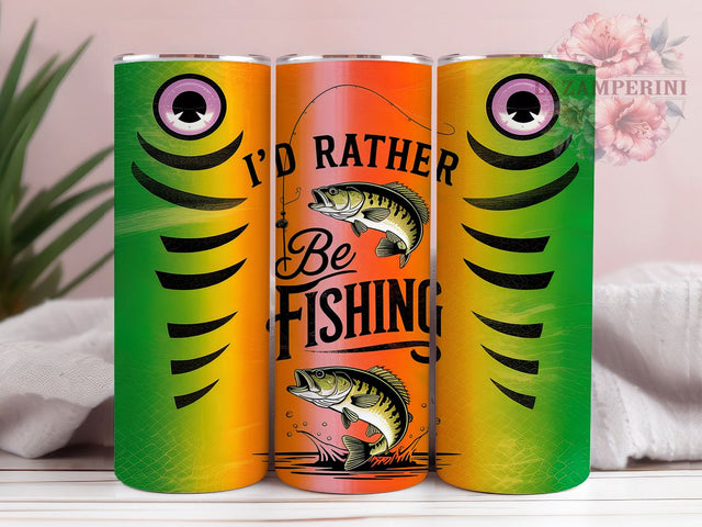 I'd Rather Be Fishing Funny Tumbler, I'd Rather Be Fishing Wrap, 20Oz Tumbler PNG, Fishing Lover Gift, Sublimation Fishing Design, Outdoor Hobby Tumbler Sublimation Li Zamperini 