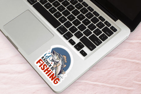 Id rather be fishing Sticker Design Sublimation Regulrcrative 