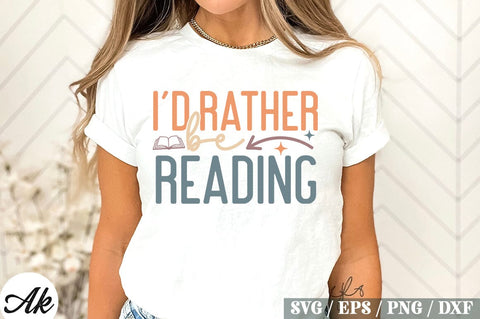 Id Rather Be Reading Retro Design SVG akazaddesign 