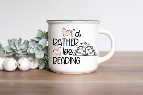 I'd Rather Be Reading SVG File for Cricut, Funny Book Lover PNG for Tshirts, Sublimation, Stickers, Cute Bookmark Book Nook Decor SVG Designing Digitals 