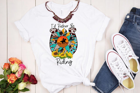 I'd Rather Be Riding | Western PNG Sublimation Sublimation CraftLabSVG 