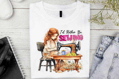 Id rather be sewing Sublimation Design Sublimation Regulrcrative 