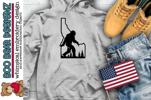 Idaho Bigfoot Clipart Sublimation Boo Bear Designz 