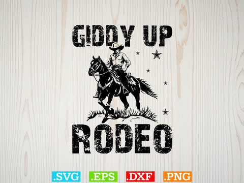 iddy Up Rodeo Svg,Desert Cowboys Svg, Western Svg, Cowgirl Svg, Cowboy Ranch silhouette, Desert Cactus Svg SVG Creativeart88 