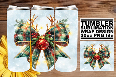 ideal for all your design projects! , Unique tumbler wrap, Christmas Bow Sublimation afrosvg 